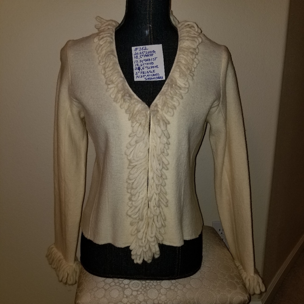 #352 NWT C.L.O.T.H.E.S. S 100% Boiled Wool Fringe